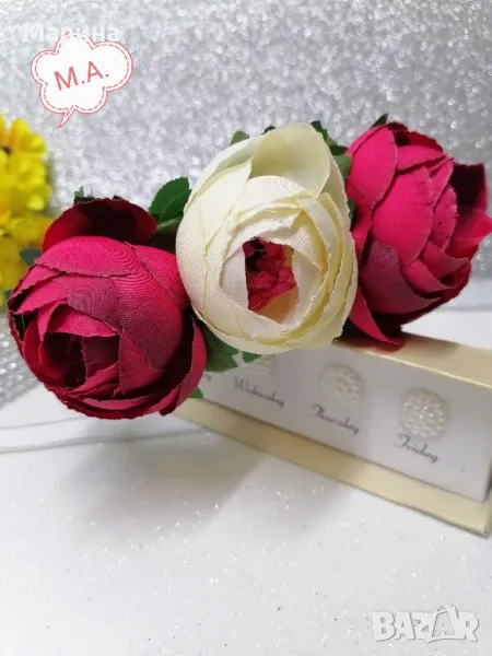 Китка за коса с божури,вариант 8, снимка 1