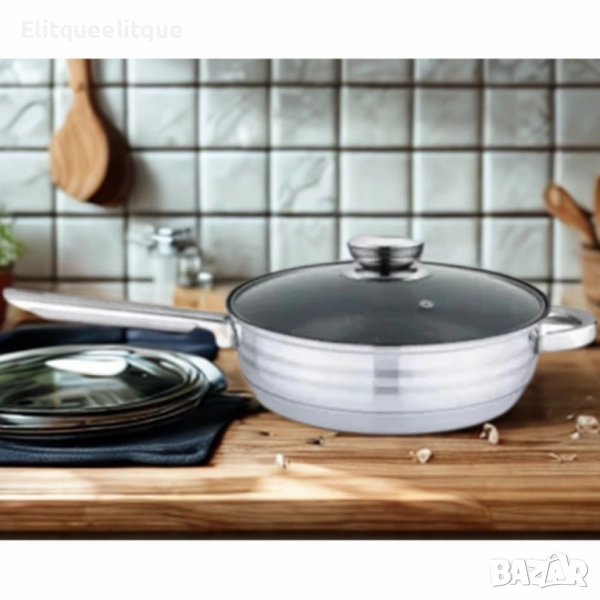 Тиган Bohmann, 24х7.5 см. 3.4л., неръждаема стомана, тефлон покритие, снимка 1
