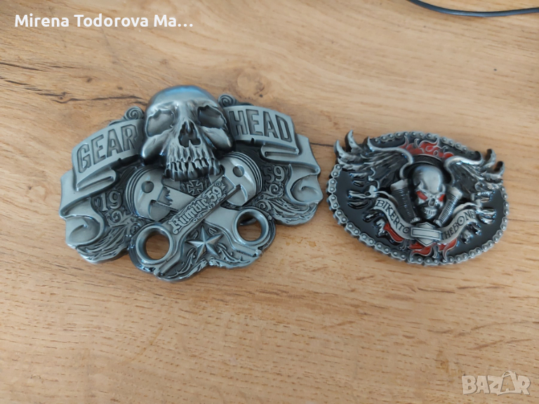 Мъжка метална катарама за колан, мотоциклетна катарама, снимка 1