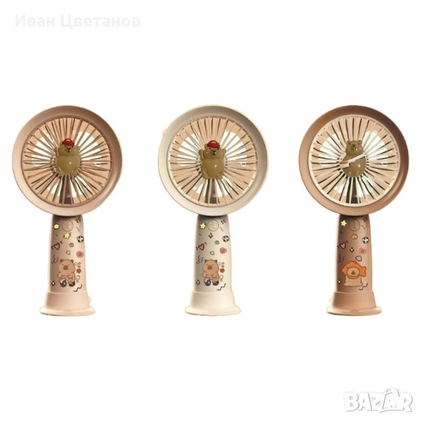 Мини вентилатор с анимационен дизайн – идеалният аксесоар за лятото!, снимка 1