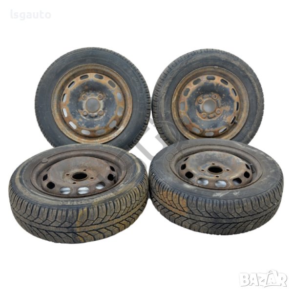 Стоманени джанти 4x108 с гуми R14 Mazda 2 I (DY) 2003-2007 ID:104573, снимка 1