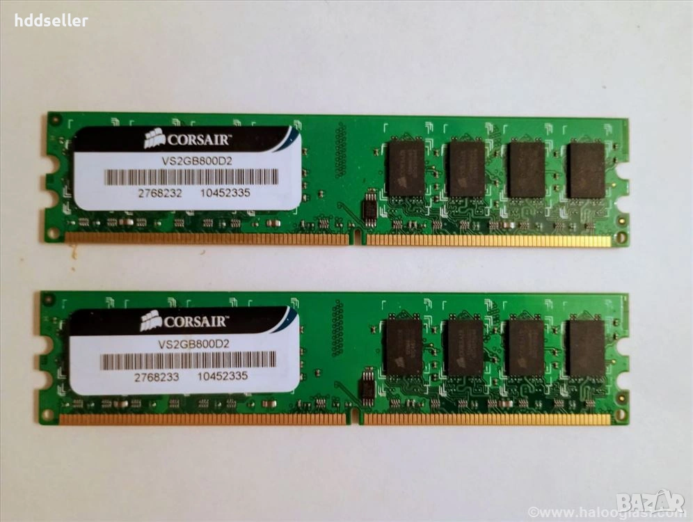 4GB RAM DIMM Corsair 2x2GB DDR2 800Mhz, снимка 1
