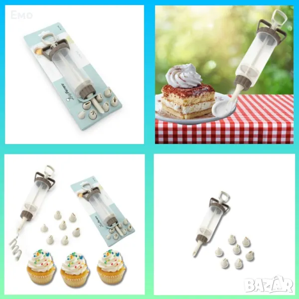 Шприц за декорация с накрайници, снимка 1