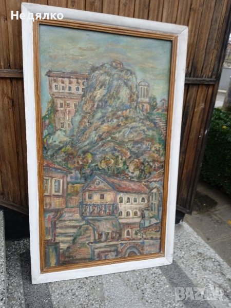 Мишо Михайлов, Старият Пловдив,масло на платно , снимка 1