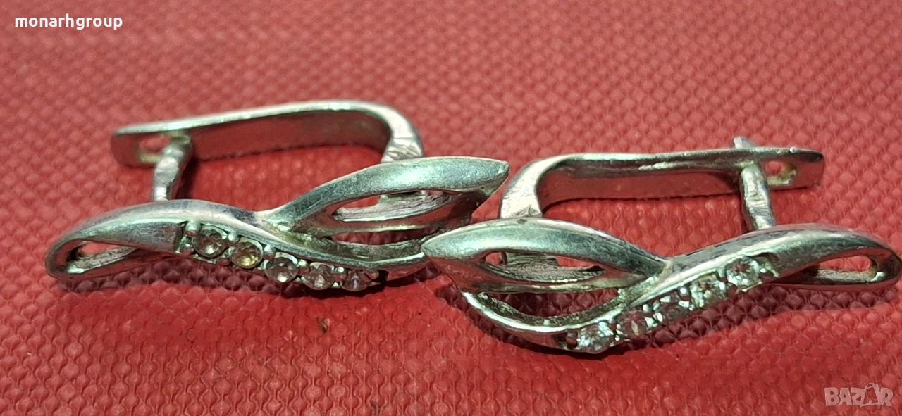 Сребърни обеци, снимка 1