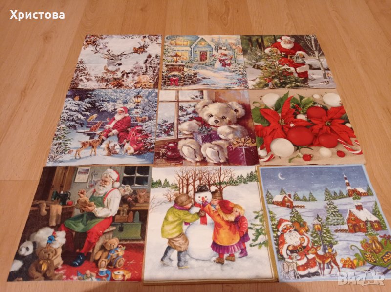 Коледни салфетки за декупаж , снимка 1