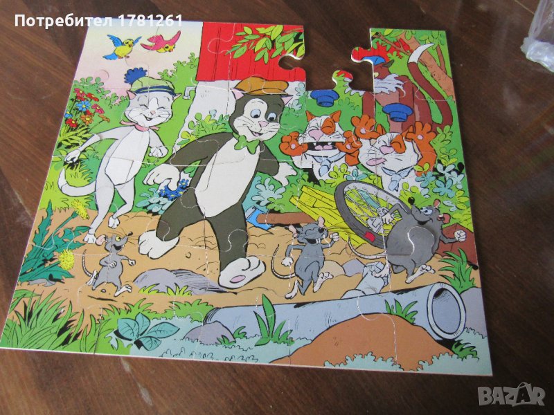 Дървен пъзел едри части, снимка 1