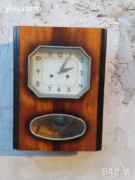 Стенен часовник янтар работещ перфектно запазен, снимка 1