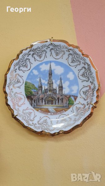 Красива антикварна френска порцеланова чиния за стена Limoges , снимка 1