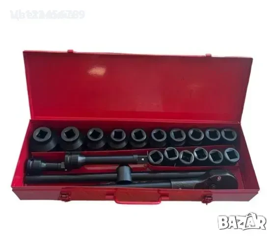 Комплект ударни вложки 3/4 с тресчотка - гедоре kraft royal