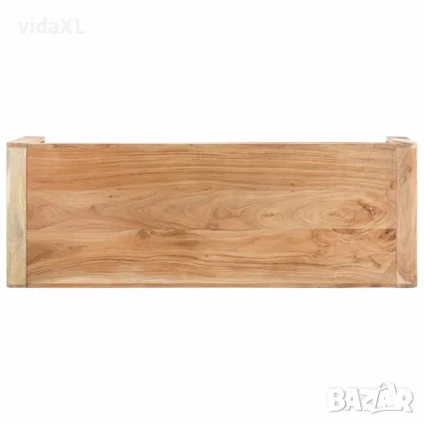 vidaXL Пейка, 110x38x46 cм, акация масив, снимка 3 - Дивани и мека мебел - 56149119