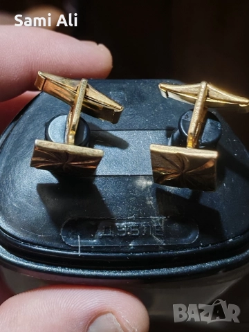 Стари позлатени копчета за ръкавели, снимка 2 - Антикварни и старинни предмети - 51952489