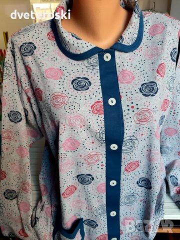 Дамска пижама с дълъг ръкав  с копчета, снимка 15 - Пижами - 30861650