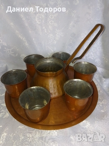 Стар Меден Сервиз за - Кафе , Вино, Ракия - 8 части, снимка 3 - Декорация за дома - 52367108