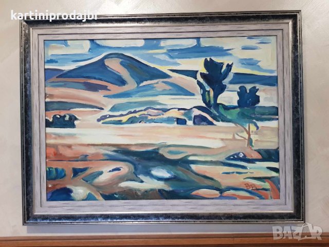 Маслена картина " Дъждовен хоризонт ", снимка 3 - Картини - 42224774