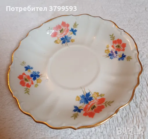 Порцеланов двоен сет за кафе Hanika Volkstedt , снимка 2 - Антикварни и старинни предмети - 48725474