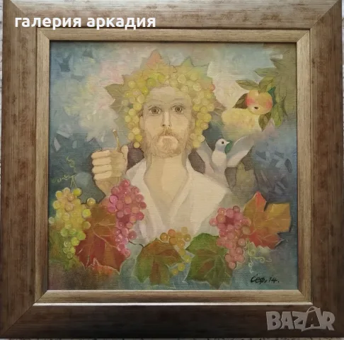Сули Сеферов - красива картина, 54 х 54 см., снимка 2 - Картини - 56014063