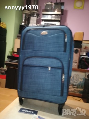 КУФАР 65Х42Х22СМ-СИН ДЕНИМ 1808231730, снимка 2 - Куфари - 41896424