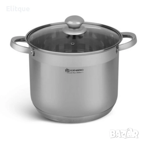 Комплект съдове за готвене EDENBERG EB-4010 - сет от 12 части с многослойно дъно, снимка 5 - Други - 53389291