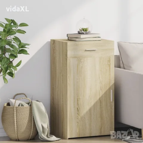 vidaXL Сайдборд, дъб сонома, 50x42,5x93 см, инженерно дърво, снимка 2 - Бюфети - 56148157