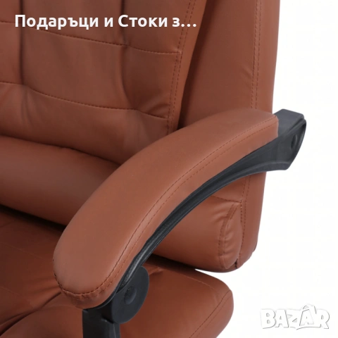 Ергономичен офис стол с лумбална опора от еко кожа – комфорт за дълги часове без болки, снимка 3 - Столове - 53238490