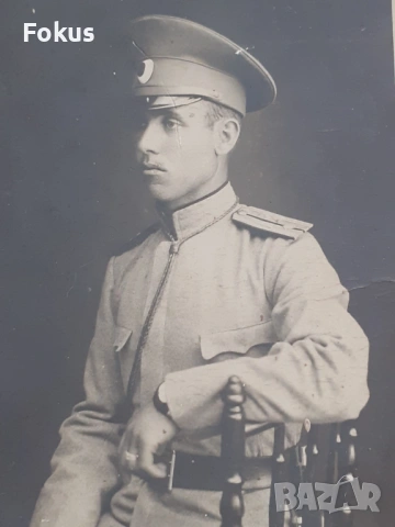 Снимка Царство България Битоля подпоручик Куман Тенев картон