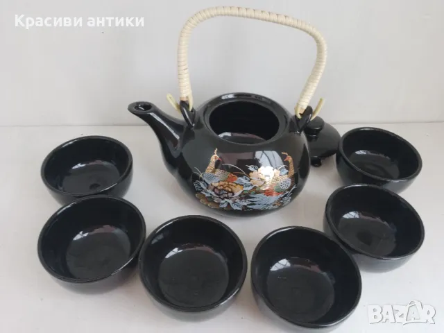 Японски порцелан сервиз, рьчно рисуван, снимка 2 - Антикварни и старинни предмети - 49159588