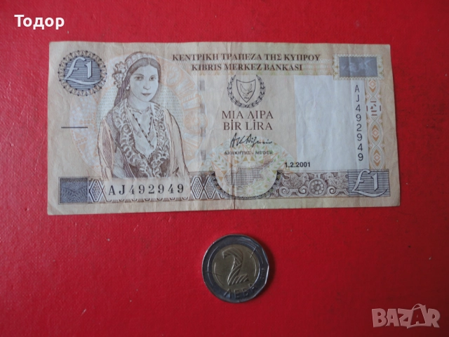 1 Паунд  2001 Кипър 4