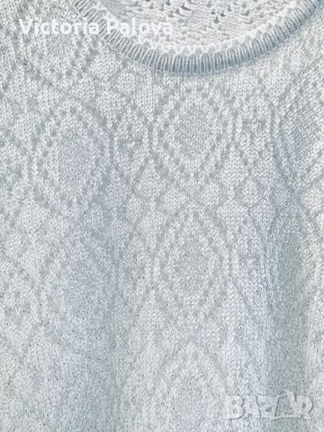 Красива сребриста блуза, снимка 3 - Корсети, бюстиета, топове - 42509913