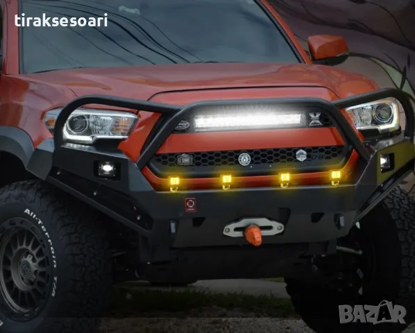 Комплект 4 Броя LED Халогени Фарове за Джип Офроуд Offroad с жълт DRL, снимка 5 - Аксесоари и консумативи - 48313072