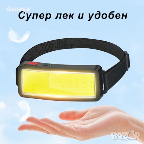 3767 Акумулаторен LED фенер за глава челник с USB, снимка 5 - Къмпинг осветление - 41186849