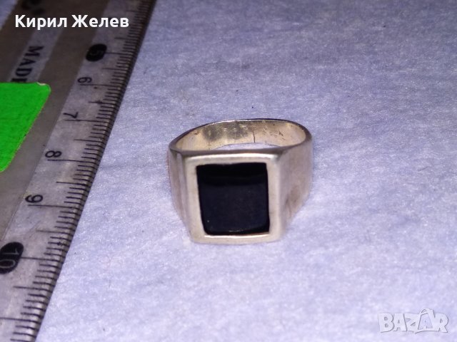 СКЪПОЦЕНЕН МАРКОВ КЛАСИЧЕСКИ СРЕБЪРЕН ПРЪСТЕН СРЕБРО 925 с ЮВЕЛИРНО ШЛИФОВАН ЧЕРЕН ОНИКС 29713, снимка 15 - Пръстени - 41636302