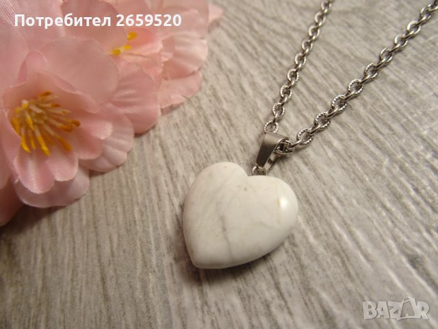 Дамско колие от естествен камък и стомана, снимка 5 - Колиета, медальони, синджири - 39575171