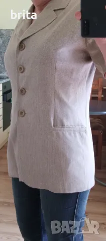 Лятно ленено сако, снимка 4 - Сака - 49234555