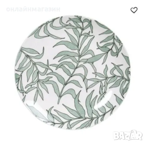 Порцеланова чиния с пластмасова поставка 26см, Листа 1