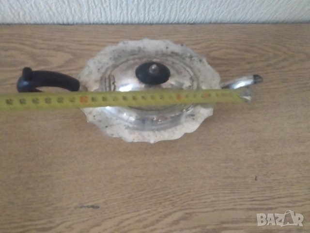 посребрен метален чайник, снимка 3 - Антикварни и старинни предмети - 39105877