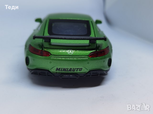 Mercedes Benz GTR макет зелен, снимка 3 - Колекции - 39698079