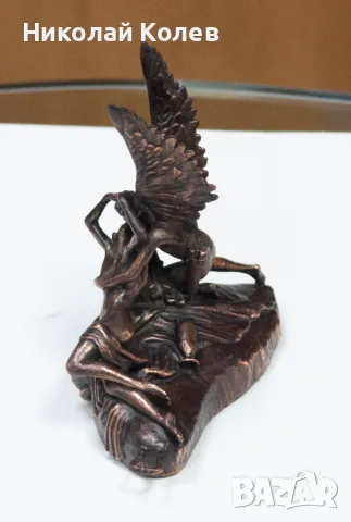 Статуетка,сувенир-"Целувката на Купидон".Медна галванопластика, снимка 5 - Колекции - 47784771