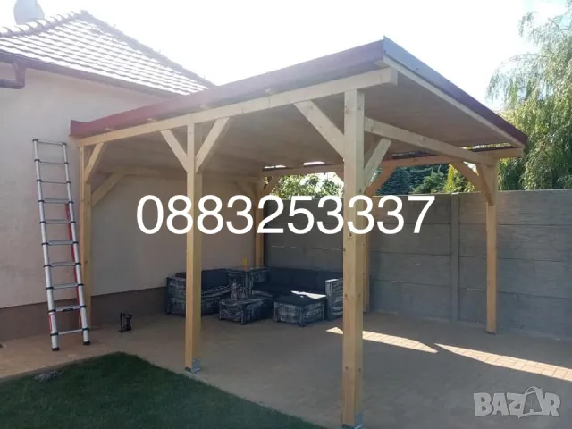 Дървени Навеси Изграждане Дървени конструкции Беседки Ремонт на покриви 