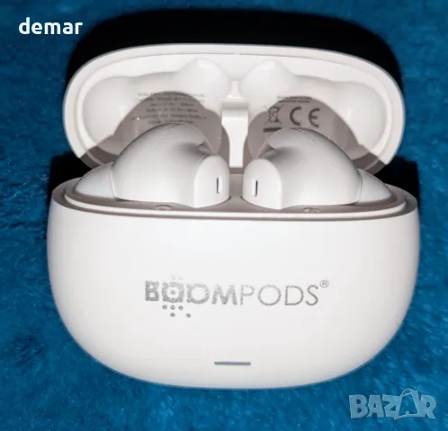 Безжични слушалки Boompods Echobuds ANC с ENC микрофони, IPX4, бели, снимка 9 - Безжични слушалки - 49687227
