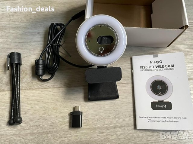 Нова 1080P уеб камера със светлина за стрийминг разговори конференция, снимка 10 - Други - 42055429