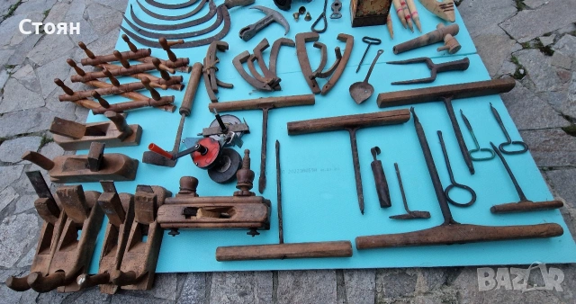 Старинни артикули за битов кът, механа бар, инструменти за дървообработка, снимка 3 - Антикварни и старинни предмети - 51780677