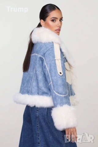 - 40% Красиво и топло яке деним с еко кожа
