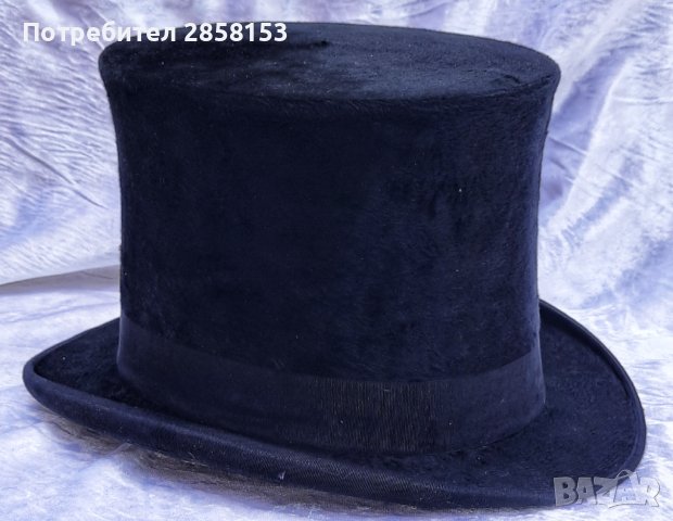 Черен бобър цилиндър Joshua Turner с оригинална кожена кутия, снимка 7 - Антикварни и старинни предмети - 40490765
