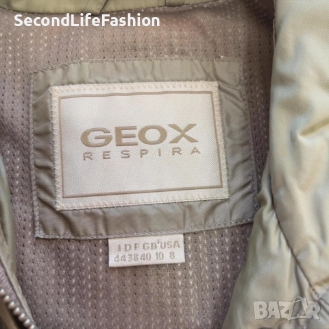 Яке Geox Respira, ветроустойчиво резидав цвят с цип и копчета, дамско, размер M, снимка 2 - Якета - 52858733