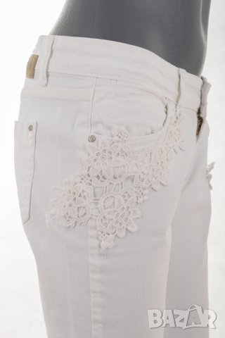 Бял дамски панталон Phard - W33, снимка 5 - Панталони - 42652835