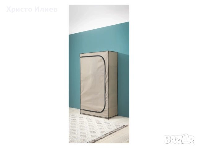 Текстилен гардероб с лост и рафтове НОВ , снимка 4 - Гардероби - 53762882