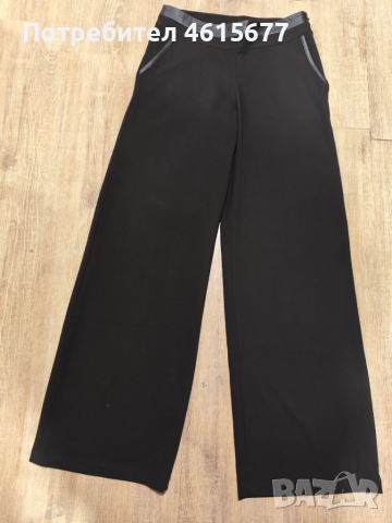 готин панталон с широки крачоли и кожа , снимка 2 - Панталони - 52055742