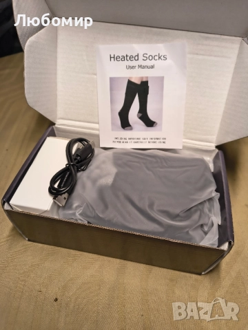 Електрически отопляеми чорапи, които могат да се перат, акумулаторни унисекс,  , снимка 4 - Мъжки чорапи - 52091629