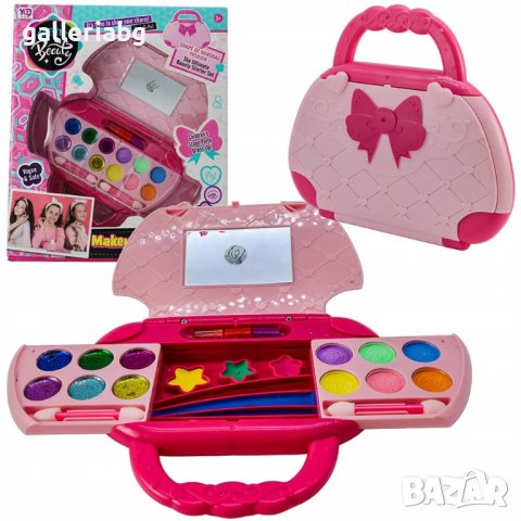 Детски комплект за грим, Палитра със сенки в куфар